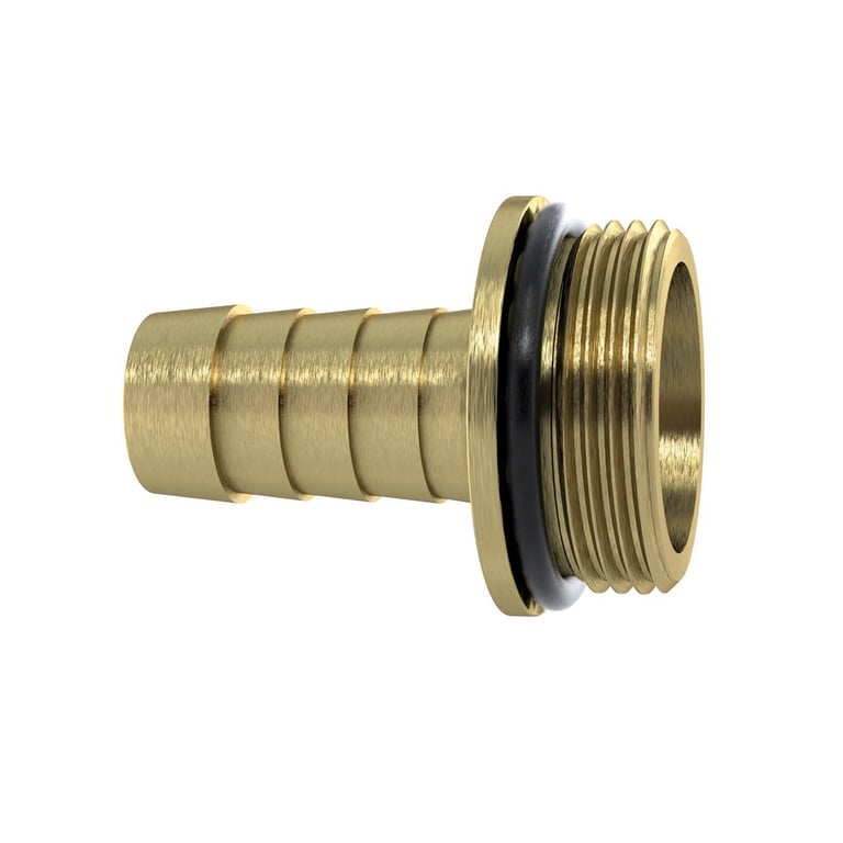 Riegler 146135 1/3 Schlauchverschr. G3/4x19, mit NBR O-Ring, mit Bund, MS blank - Bild 1