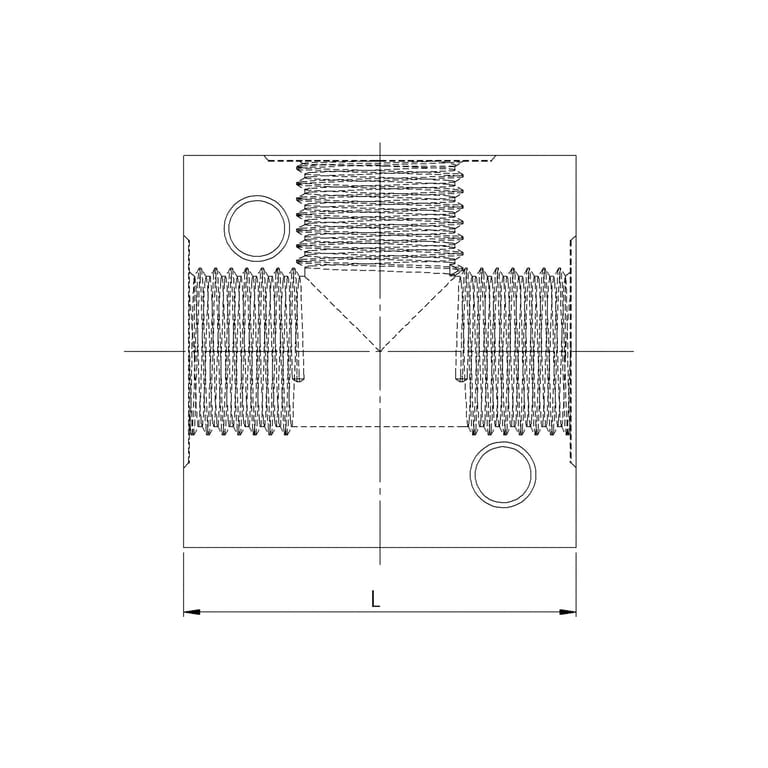 Riegler 112589 T-Verteiler, anflanschbar, G 3/8 Aluminium, SW 25 - Bild 2