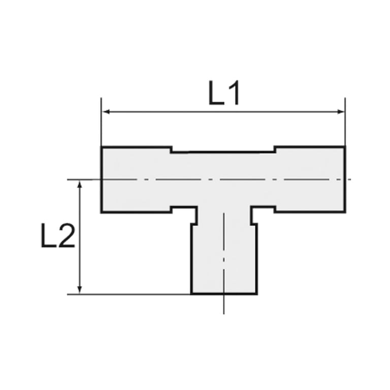 Riegler 110935 T-Schlauchverbindung, für Schlauch 6/8 mm, PFA - Bild 2