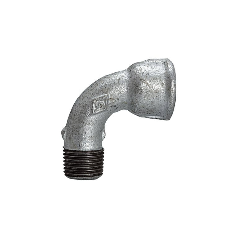 Riegler 112843 Bogen 1a, kurz, 90°, IG/AG, Rp/R 2, schwarzer Temperguss