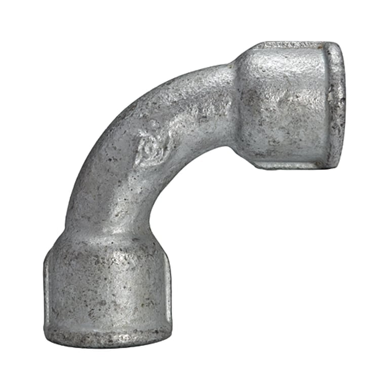 Riegler 112851 Bogen 2, lang, 90°, IG/IG, Rp 1 1/2, schw. Temperguss feuerverz.