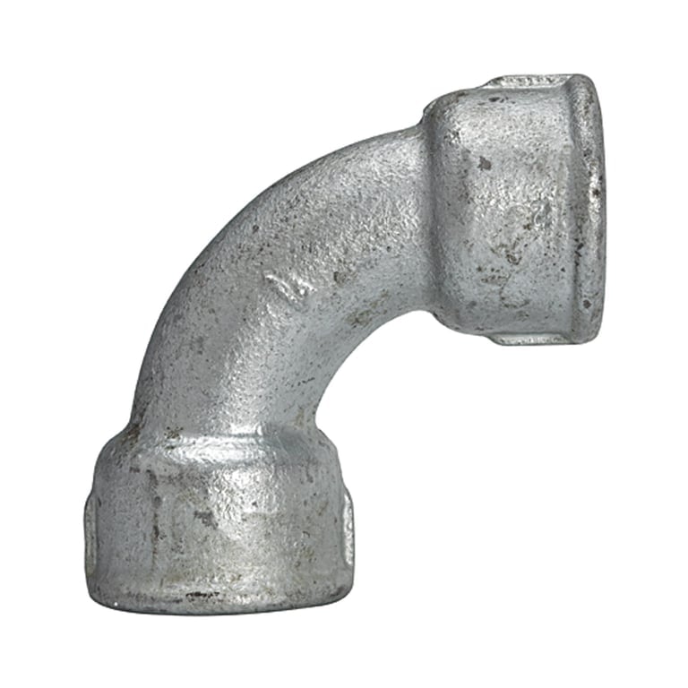 Riegler 112857 Bogen 2a, kurz, 90°, IG/IG, Rp 1/2, schw. Temperguss feuerverz.