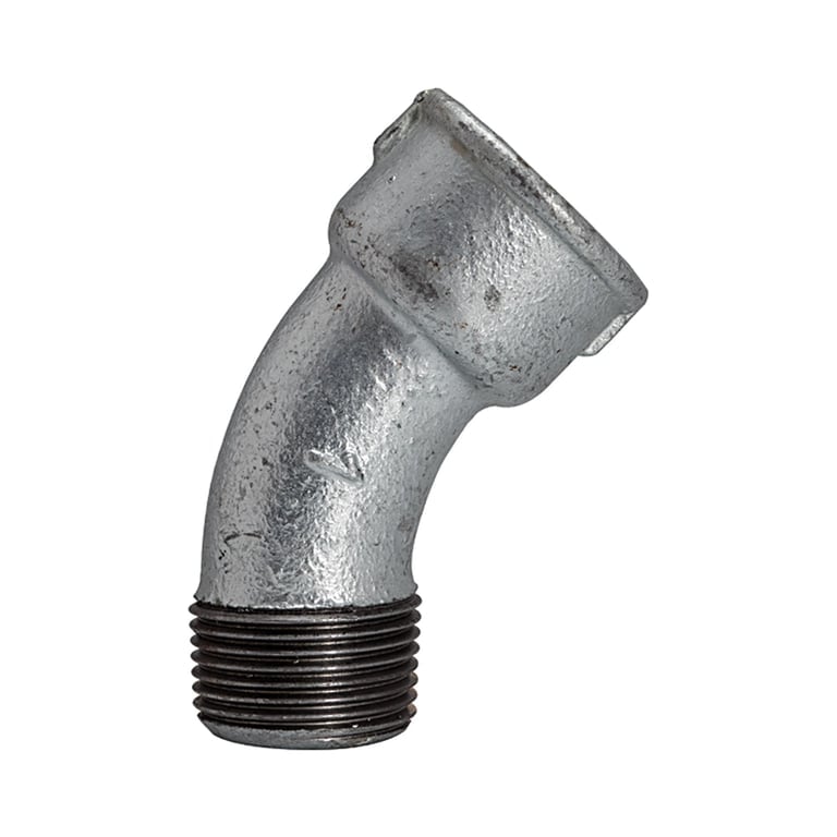 Riegler 112870 Bogen 40, 45°, IG/AG, Rp/R 1/4, schwarzer Temperguss feuerverz.