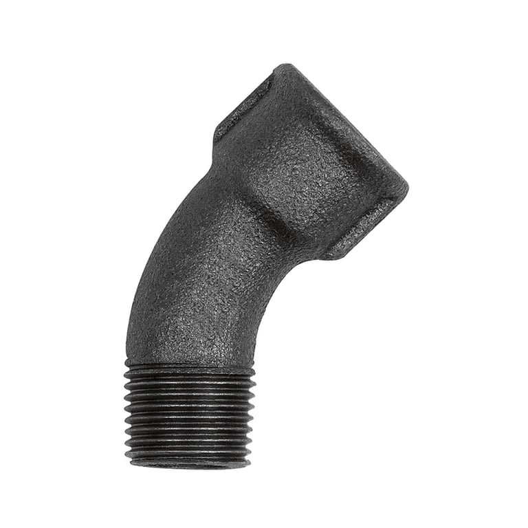 Riegler 133606 Bogen 40, 45°, Rp 3/4 i., R 3/4 a., Temperguss schwarz