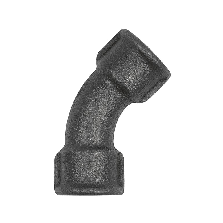 Riegler 133618 Bogen 41, 45°, Rp 2 1/2 i., Rp 2 1/2 i., Temperguss schwarz