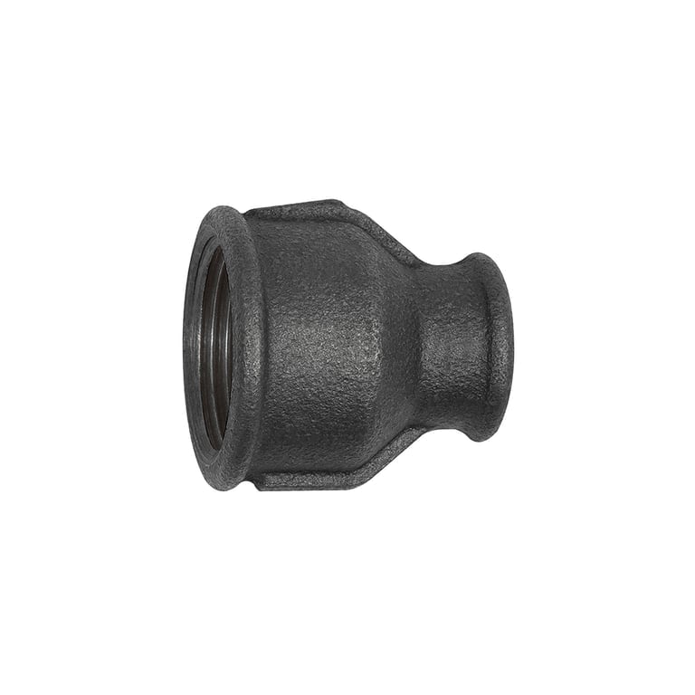 Riegler 133702 Muffe 240, red., Rp 1 i., Rp 1/2 i., Temperguss schwarz