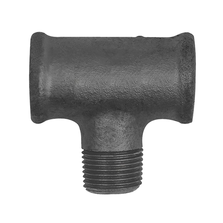 Riegler 133693 T-Stück 133, Rp 3/8 i., R 3/8 a., Rp 3/8 i., Temperguss schwarz