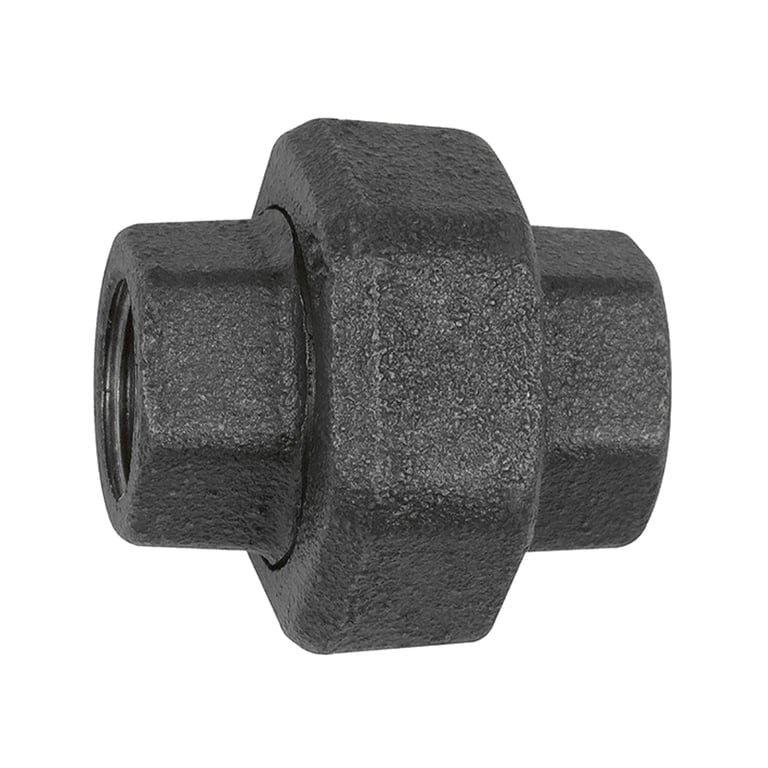 Riegler 133809 Verschraubung 330, flachdichtend, Rp 1, Rp 1, Temperg. schw.