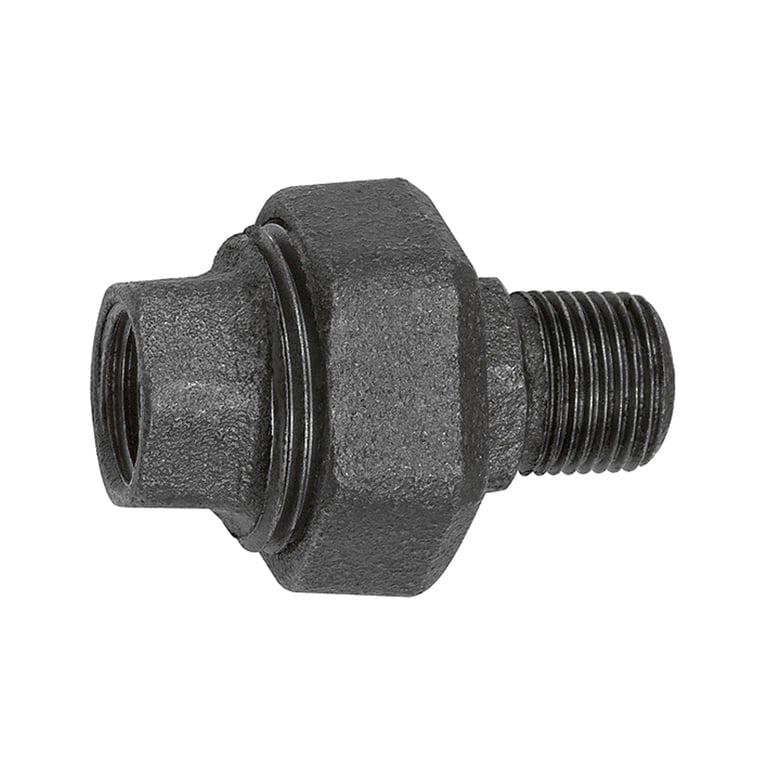 Riegler 133819 Verschraubung 331, flachdicht., R 1 1/2, Rp 1 1/2,Temperg. schw.