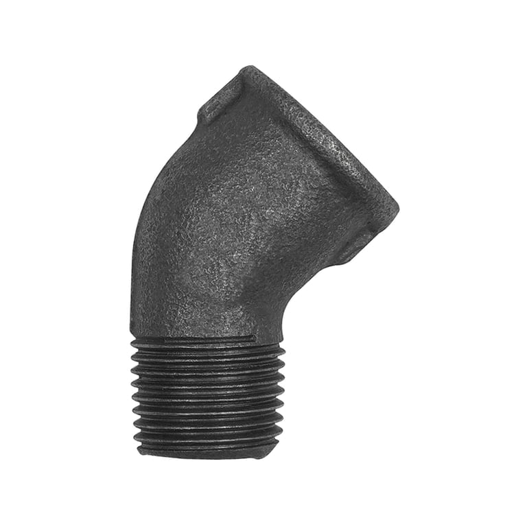 Riegler 133668 Winkel 121, 45°, Rp 1 1/2 i., R 1 1/2 a., Temperguss schwarz