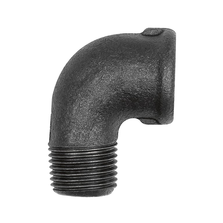 Riegler 133630 Winkel 92, 90°, Rp 3/8 i., R 3/8 a., Temperguss schwarz