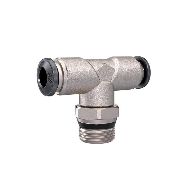 Riegler 153311 T-Steckverschraubung »universal short«, drhb. 1/4, Schl.8 - Bild 1