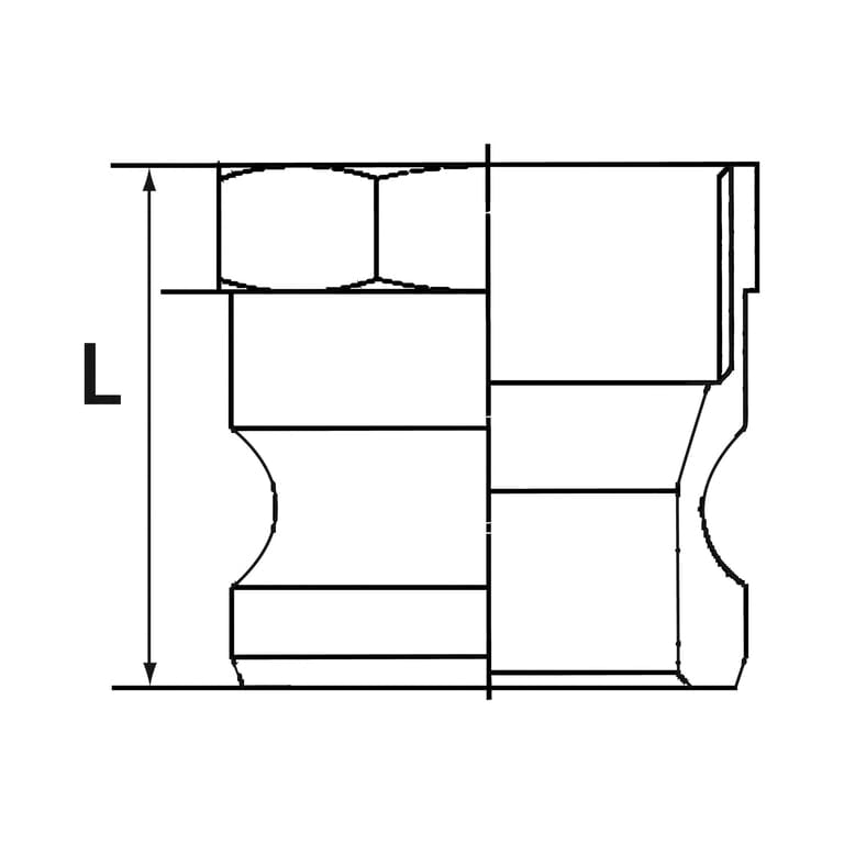 Riegler 108068 Kamlok-Schnellkupplungsstecker mit IG, Typ A, Alu, G 1 1/4 - Bild 2