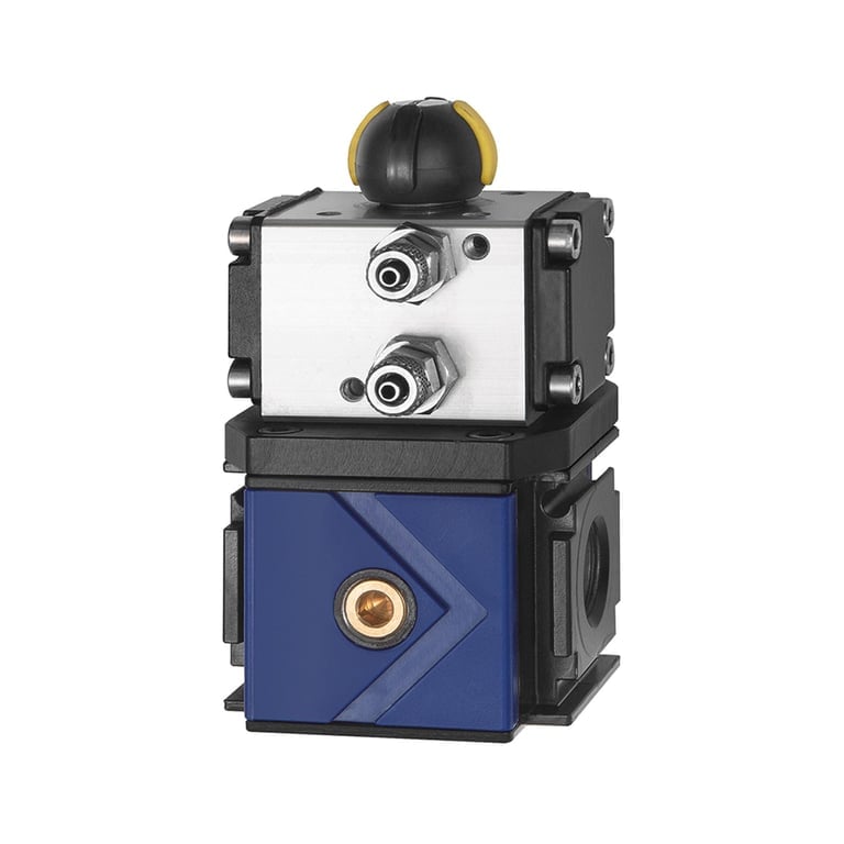 Riegler 158060 Kugelhahn 3/2-Wege »variobloc«, pneumat. Antrieb, BG 2, G 1 - Bild 1