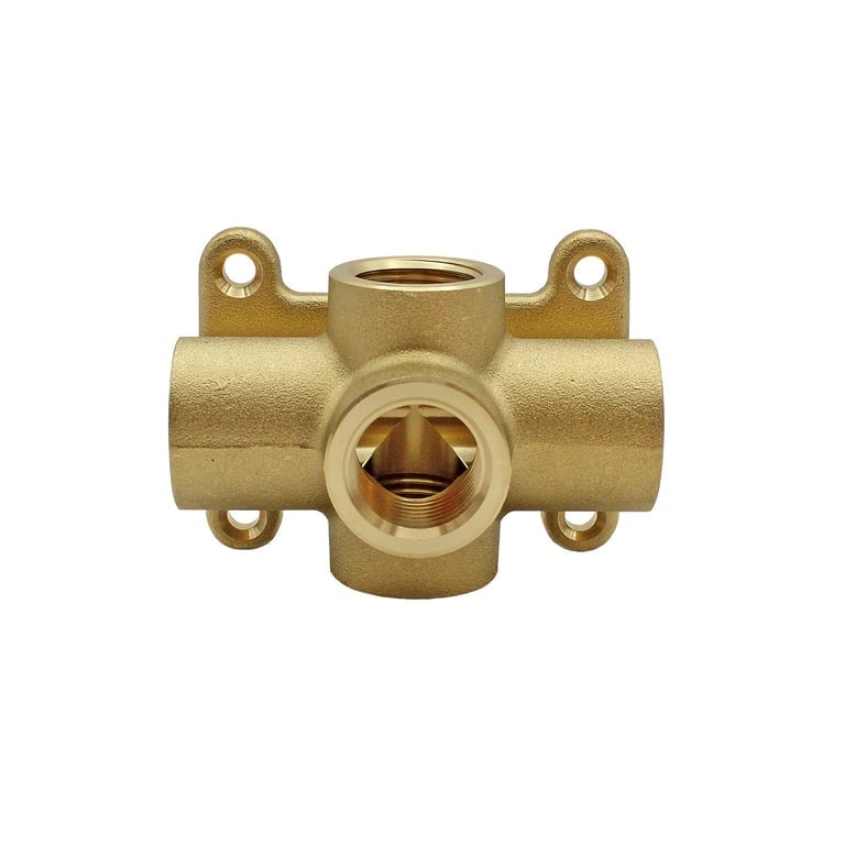 Riegler 112611 Verteiler zur Wandbefestigung, 5 Anschlüsse G 1/2