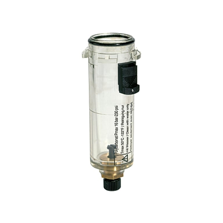 Riegler 100663 Polycarbonatbehälter m. Handablassventil, BG 2, G 1/2, G 3/4, G 1