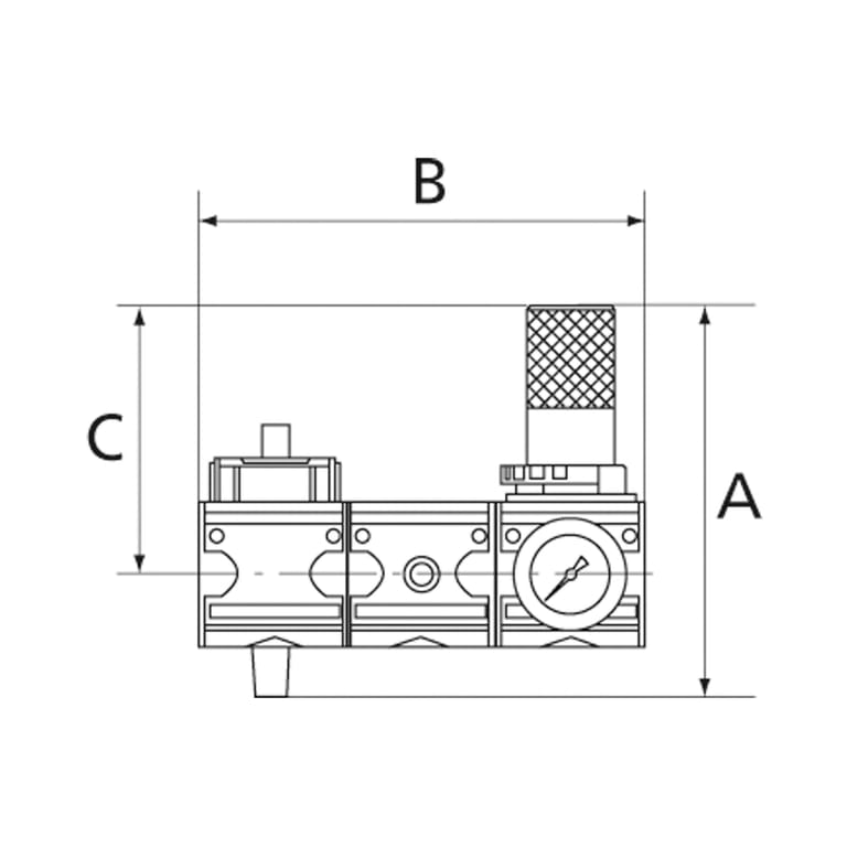 Riegler 100596 Wartungsstation SAFETY »multifix«, KH-AV-DR, BG1, G 1/4, 2-10 bar - Bild 2