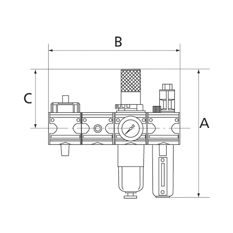 Riegler 100602 Wartungsstation SAFETY »multifix«, KH-AV-2-tlg.-WE, HA, BG1, G1/4 - Bild 2