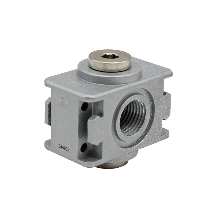 Riegler 100402 Verteiler »multifix-mini«, BG 0, G 1/4, mit 2 Abgängen G 1/8 - Bild 1