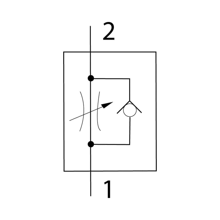 Riegler 106728 Drosselrückschlagventil einseitig, Schl.-Gew., G 1/4, Schl.-Ø 6 - Bild 3