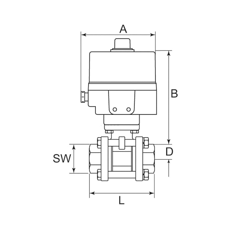 Riegler 103706 2-Wege-ES-Kugelhahn, elekt. Stellantrieb, 230 V AC, 50 Hz, Rp 1/2 - Bild 2