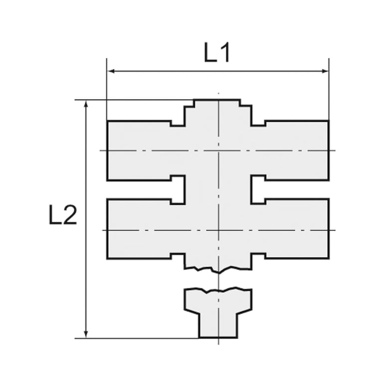 Riegler 109751 T-Mehrfachverteiler »Blaue Serie«, 4-fach drehbar, G 1/4 a. Ø12mm - Bild 2