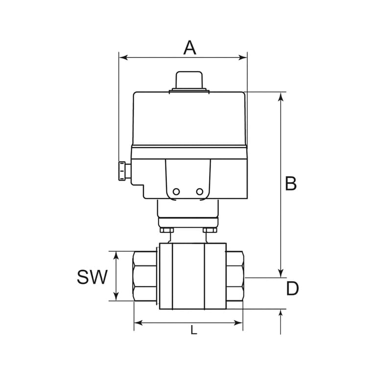 Riegler 103702 2-Wege-Messingkugelhahn, elektr. Stellantrieb, 24 V DC, Rp 1 - Bild 2