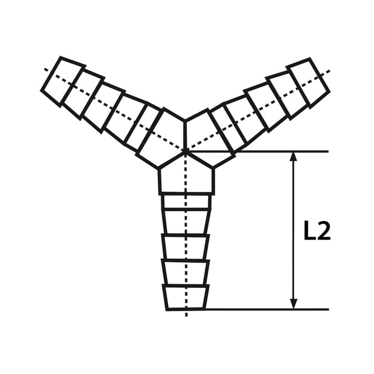 Riegler 134507 Y-Schlauchverbindungsstutzen, für Schlauch LW 5 mm, Messing - Bild 2